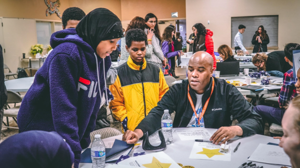 Community members prepare for Advocacy Day.